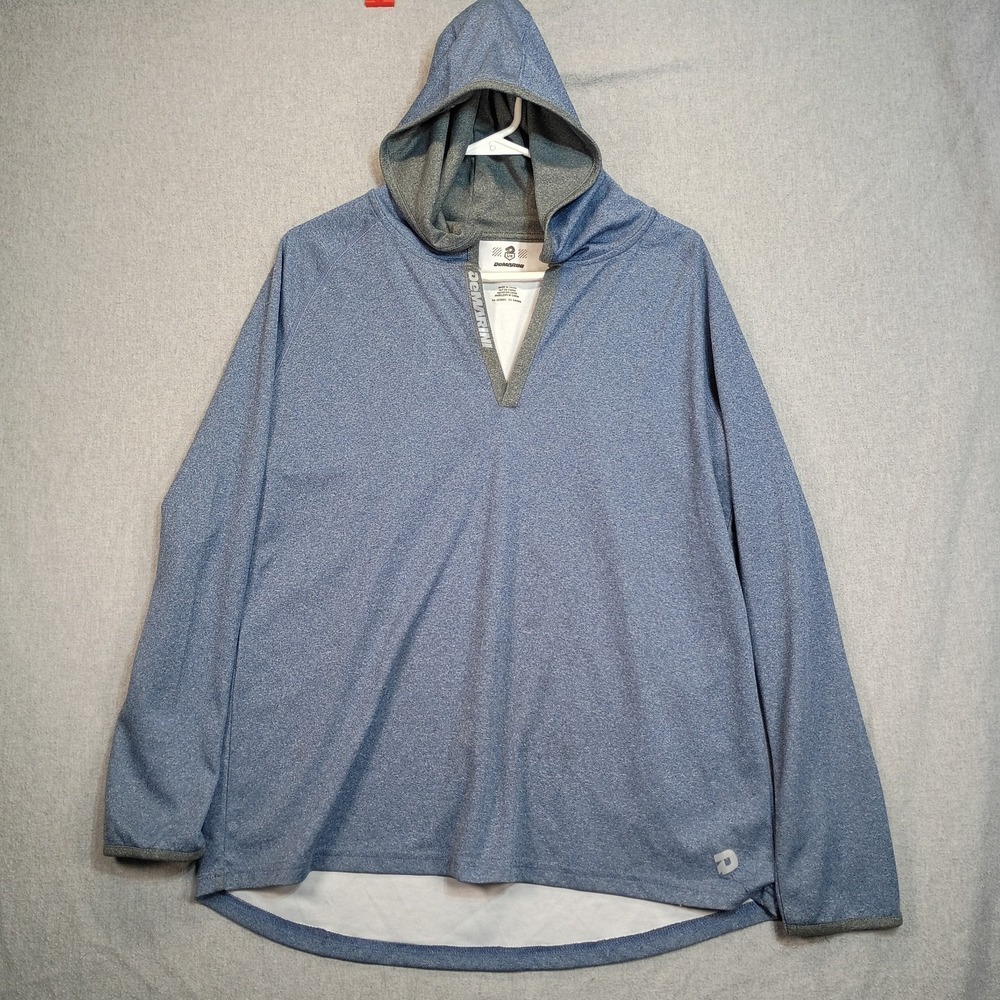 DeMarini Blue Athletic Hoodie Mens Large Baseball Training Pullover Lightweight
